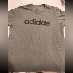 Adidas Men's Gray Black Logo NWOT